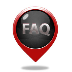 faq pointer icon on white background