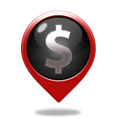money pointer icon on white background