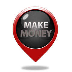 Make money pointer icon on white background