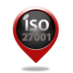 Iso 27001 pointer icon on white background