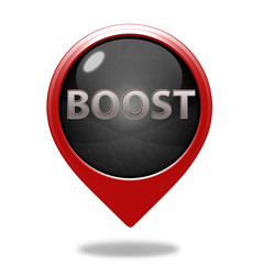 Boost pointer icon on white background