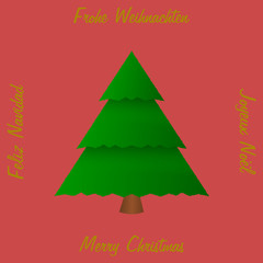 Weihnachtsbaum umrandet mit Weihnachtsgrüße in 4 Sprachen