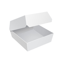 White Fast Food Carton Plastic Container For Burger Sandwich
