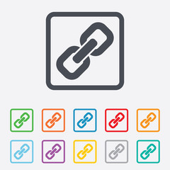 Link sign icon. Hyperlink symbol.