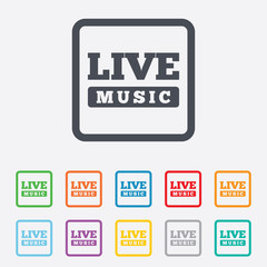 Live music sign icon. Karaoke symbol.