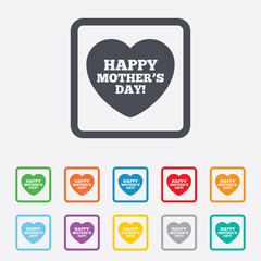 Happy Mothers's Day sign icon. Mom symbol.