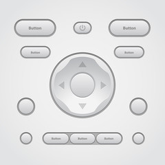 Modern Light UI Controls Web Design Software Elements © Denis Semenchenko