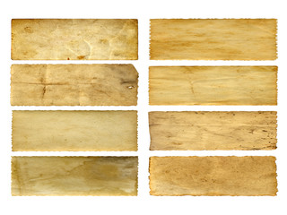 Old vintage paper banners set