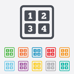 Cellphone keyboard sign icon. Digits symbol.