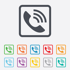 Phone sign icon. Support symbol.