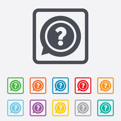 Question mark sign icon. Help symbol.