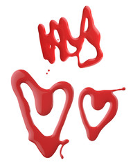 heart shape from nail polish