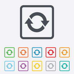 Rotation icon. Repeat symbol. Refresh sign.