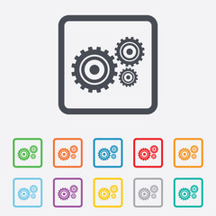 Cog settings sign icon. Cogwheel gear symbol.