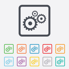Cog settings sign icon. Cogwheel gear symbol.