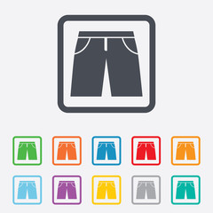 Men's Bermuda shorts sign icon. Clothing symbol.