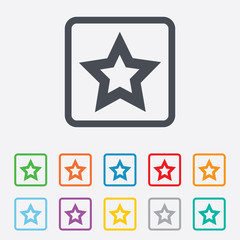 Star sign icon. Favorite button. Navigation