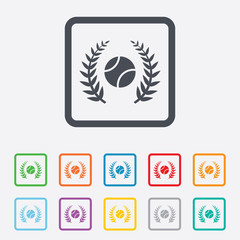 Tennis ball sign icon. Sport symbol.