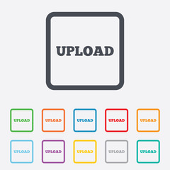Upload sign icon. Load symbol.