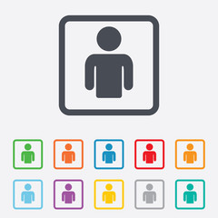 User sign icon. Person symbol.