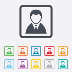 User sign icon. Person symbol.