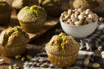 Homemade Green Pistachio Muffins