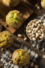 Homemade Green Pistachio Muffins