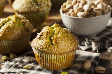 Homemade Green Pistachio Muffins