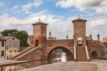 ancent bridge in Comacchio, Italy