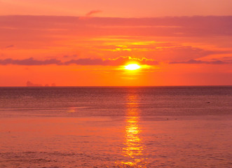 Evening Scene Bright Horizon