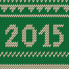 Knitting christmas seamless pattern with a 2015