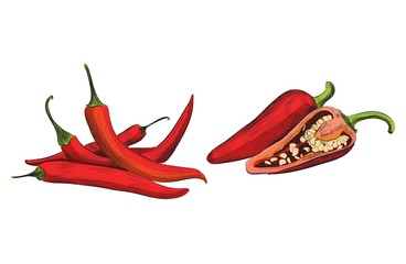 chilli, chili, pepper vegetables