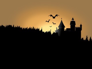 Fototapeta premium Château halloween