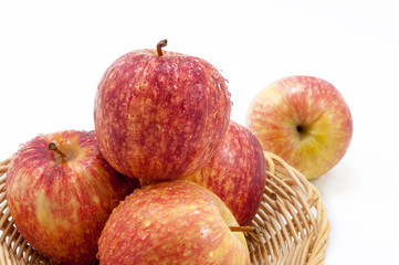 apple fruit closeup isolated on white background