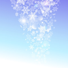 winter background with snowflakes