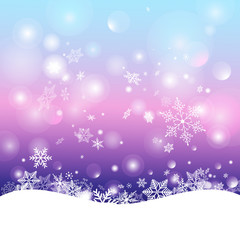winter background with snowflakes