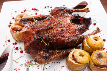 Christmas roast goose