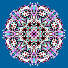 mandala, circle decorative spiritual indian symbol of lotus flow