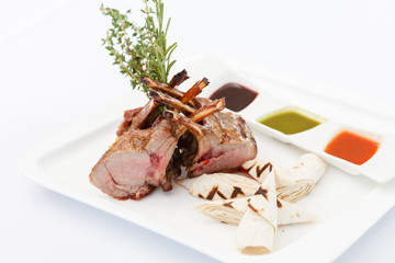ribs with different sauces