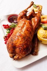 Garnished roasted turkey
