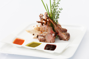 ribs with different sauce