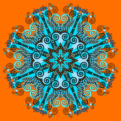 mandala, circle decorative spiritual indian symbol of lotus flow