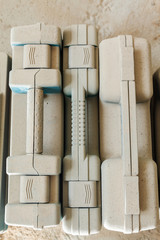 tool boxes under dust