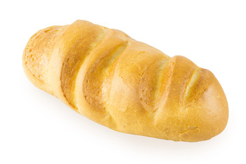 Loaf of bread on a white background