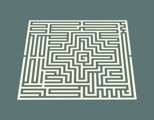 yellow labyrinth on dark background