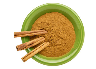 cinnamon (cassia)  powder and sticks