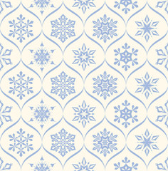 Materiał do szycia Płatki śniegu wzór