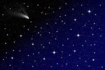 Comet and stars