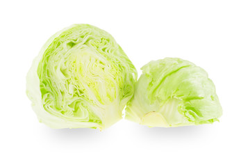 Fototapeta premium Two halves of iceberg lettuce