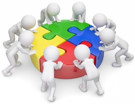 Gruppendynamik Teamgeist weiss